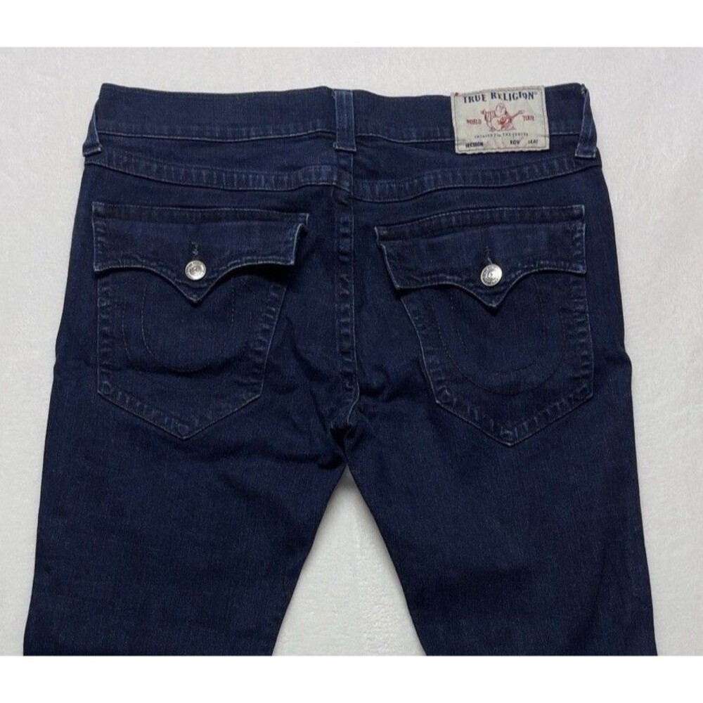 True Religion Rocco Men's Relaxed Skinny Blue Jeans Size 36x33 - Picture 11 of 11
